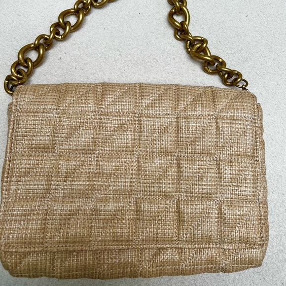 Zara Bags Zara Straw Bag With Gold Chains Poshmark